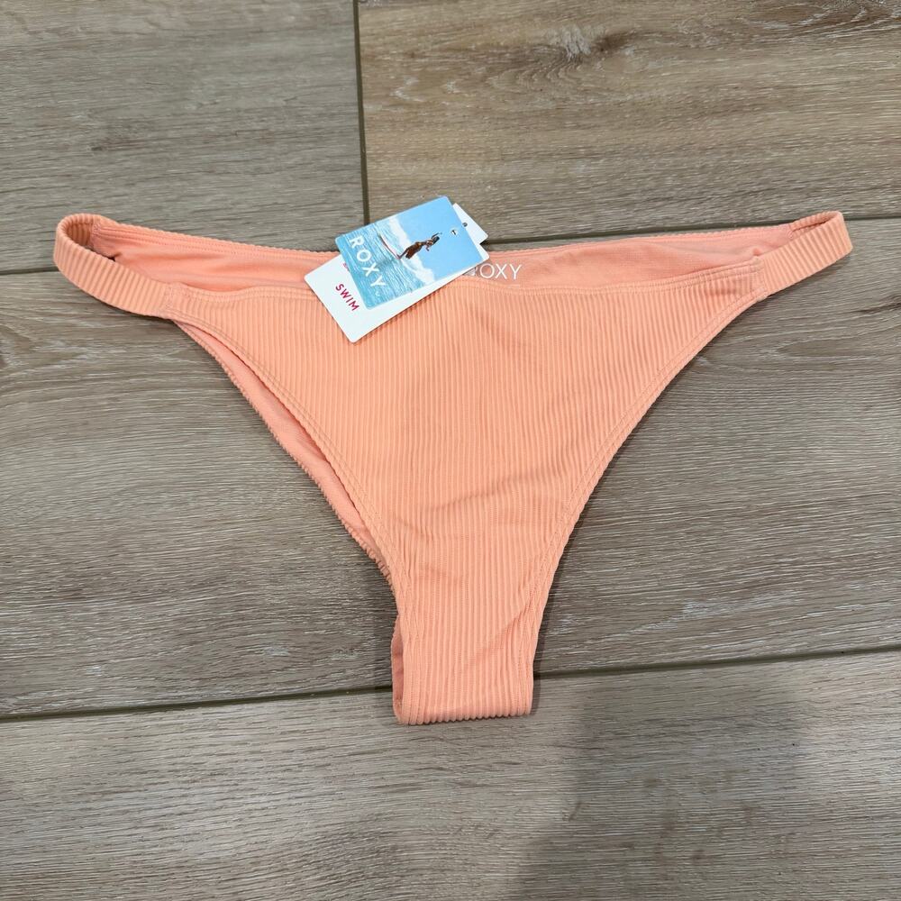 ROXY NWT Bikini Bottoms - Ribbed Cheeky Peach - Size XL